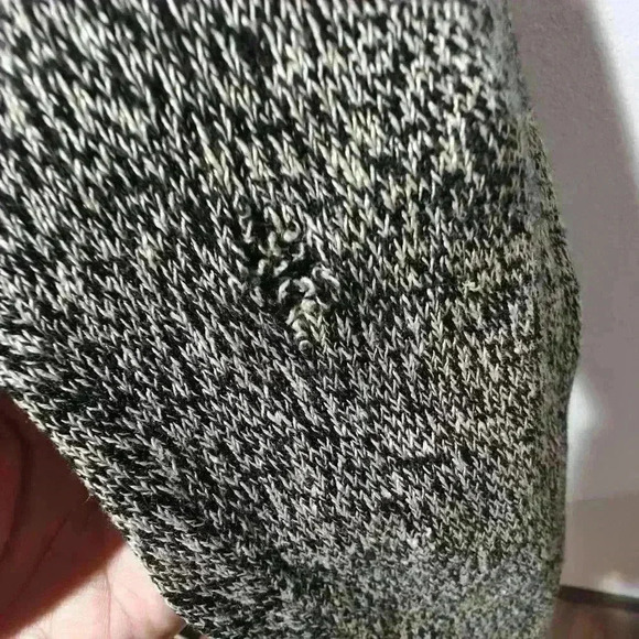 Eileen Fisher Long Cardigan Sweater Small Wool Linen Gray Black Cozy Chic - Picture 8 of 9